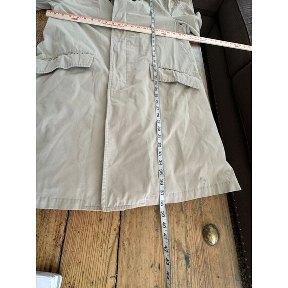 Harbor Master Mens Tan Coat 38R collared long sleeve polyester button pockets - Picture 9 of 11